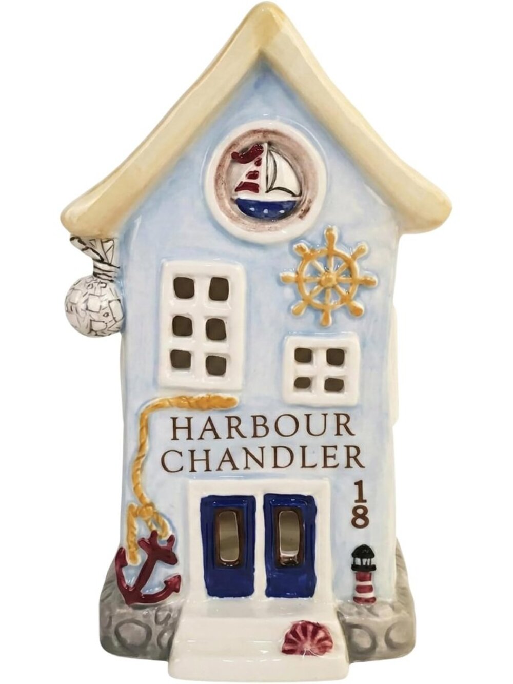 Charming Multi-Color Ceramic Candle House - Perfect Home Decor Accent
